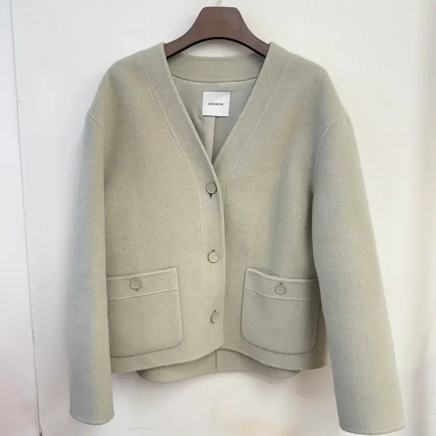 [BUNJANG] She's Miss Women's Collarless Wool Jacket / (여성) 쉬즈미스 노카라 울자켓