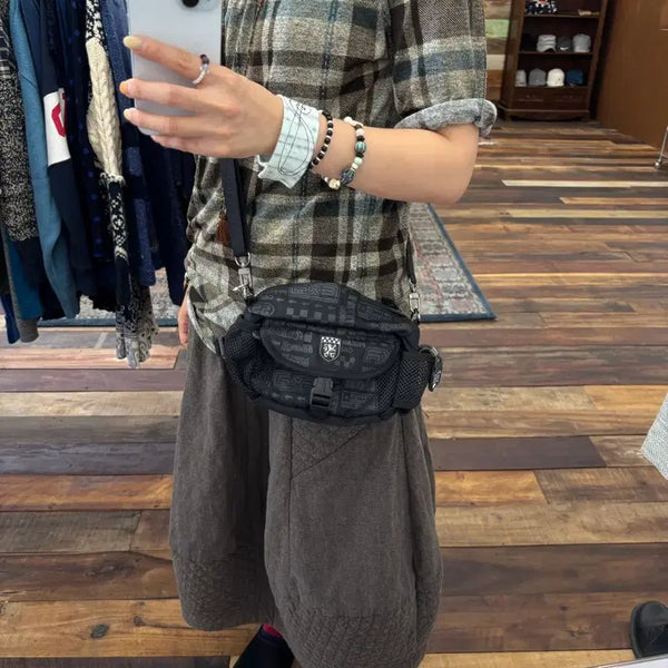[BUNJANG] EXR Black Mesh Mini Crossbody Bag / EXR 블랙 메쉬 미니 크로스백 3.3