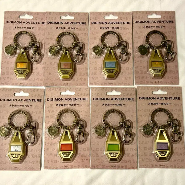 [BUNJANG] Digimon Adventure Crest Metal Keychain Full Set (8 Types, Sealed) / (8종 풀셋 미개봉) 디지몬 어드벤처 굿즈 문장 메탈 키링 팝니다