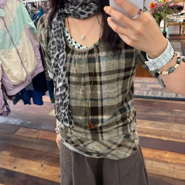 [BUNJANG] Vintage Gyaru Leopard Scarf / 빈티지 갸루 레오파드 스카프 2.3