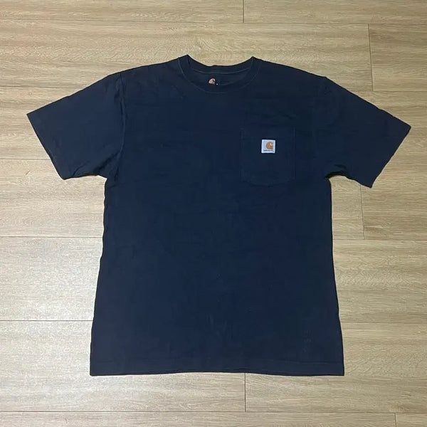 [BUNJANG] Carhartt Navy Short Sleeve T-Shirt / 칼하트 네이비 반팔티셔츠
