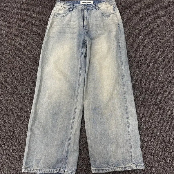 [BUNJANG] Insilence Wide Denim Washed Jeans Pants L / 인사일런스 와이드 데님 워싱 청바지 팬츠 L