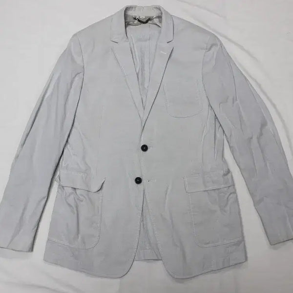 [BUNJANG] Burberry Men's Cotton Blend Blazer Jacket - White - Size 105 / 버버리 남성 105 춘추 블레이져 자켓 흠있음