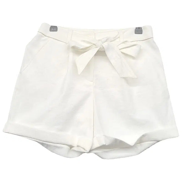 [BUNJANG] WAAC White Golf Functional Ribbon Shorts / 와이드앵글 화이트 골프 기능성 리본 반바지 61-67