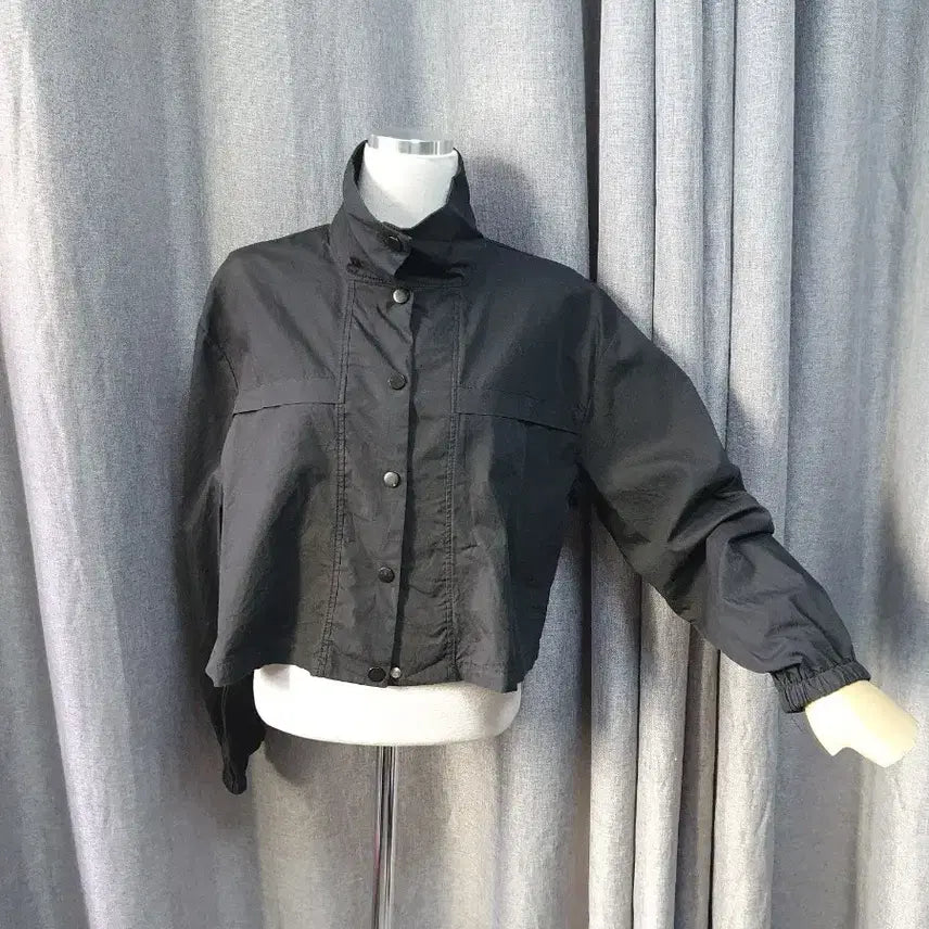 [BUNJANG] Black Snapping Outerwear / 바시락 똑딱이 블랙 아우터