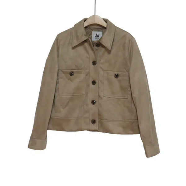 [BUNJANG] JASON WU Eco Suede Jacket Beige 66 / 제이슨우 JW 에코 스웨이드 자켓 베이지 66