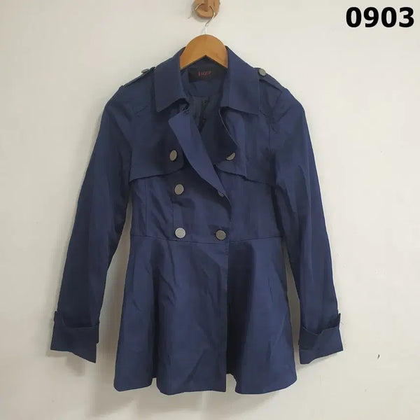 [BUNJANG] Forest Double Coat Navy Size 55 / 숲 여성 더블 코트 네이비 55