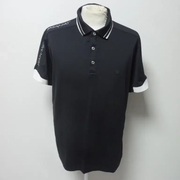 [BUNJANG] Jean-Michel Basquiat Men's Short Sleeve Collar T-Shirt / 장미셜바스키아/남성/일상복/골프/반팔/카라 티셔츠/100/새제품