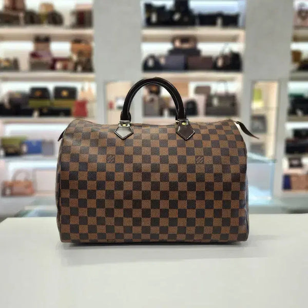 [BUNJANG] Louis Vuitton Damier Speedy 35 Tote Bag N41523 / 루이비통 다미에 스피디 35 토트백 N41523