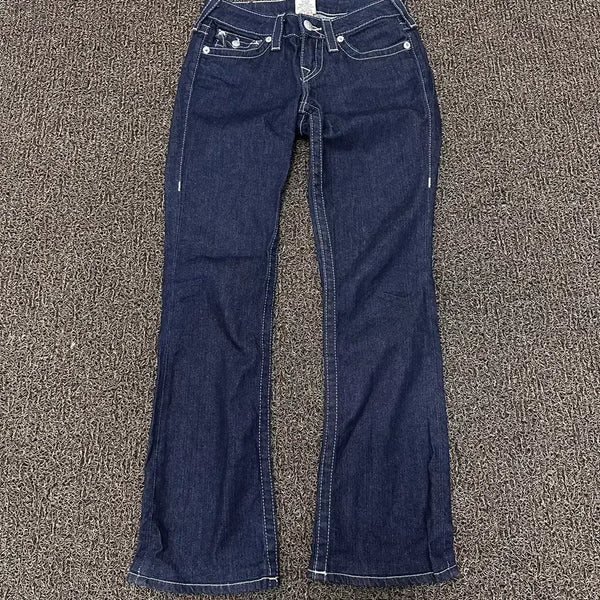 [BUNJANG] True Religion Women's Bootcut Denim Jeans (26 Inch) / 트루릴리젼 여성 부츠컷 데님 진청 청바지 팬츠 26인치