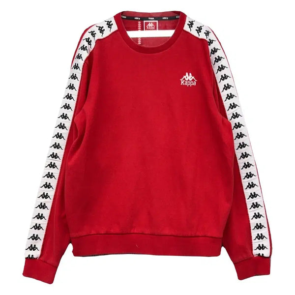 [BUNJANG] Kappa 222 Banda Logo Cotton Sweatshirt M / 카파 레드 코튼 클래식 222반다 로고 캐주얼 맨투맨 M