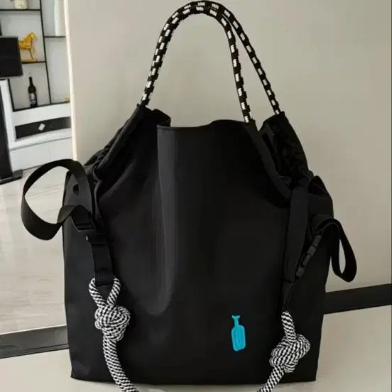 [BUNJANG] Blue Bottle Tote Bag Black / 블루보틀 토트백 블랙