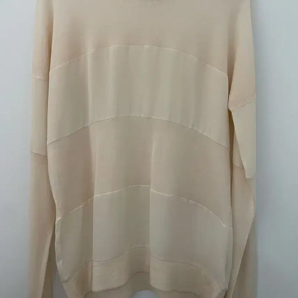 [BUNJANG] Theory Ivory Round Neck Knit / [P] 띠어리 아이보리 라운드넥 니트 P