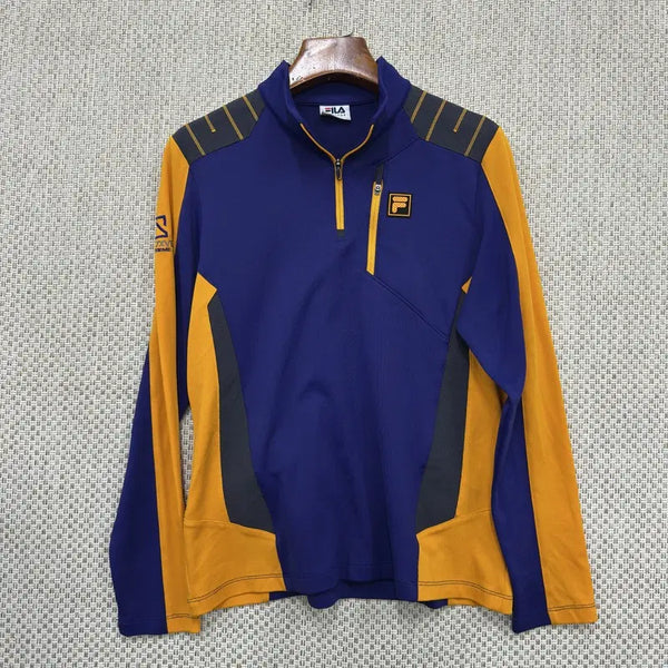 [BUNJANG] Fila Outdoor Half-Zip Long Sleeve T-Shirt Size 95 / 필라 아웃도어 반집업 긴팔티 95 H04218