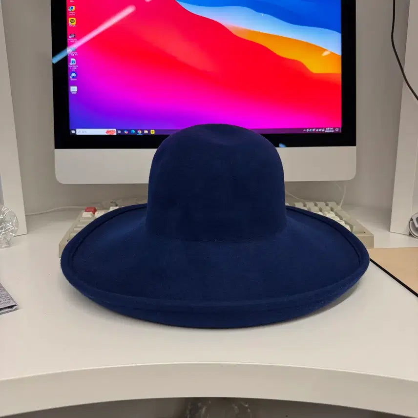 [BUNJANG] German Deep Blue Western Fedora Hat / 독일제 딥블루 웨스턴 페도라 햇