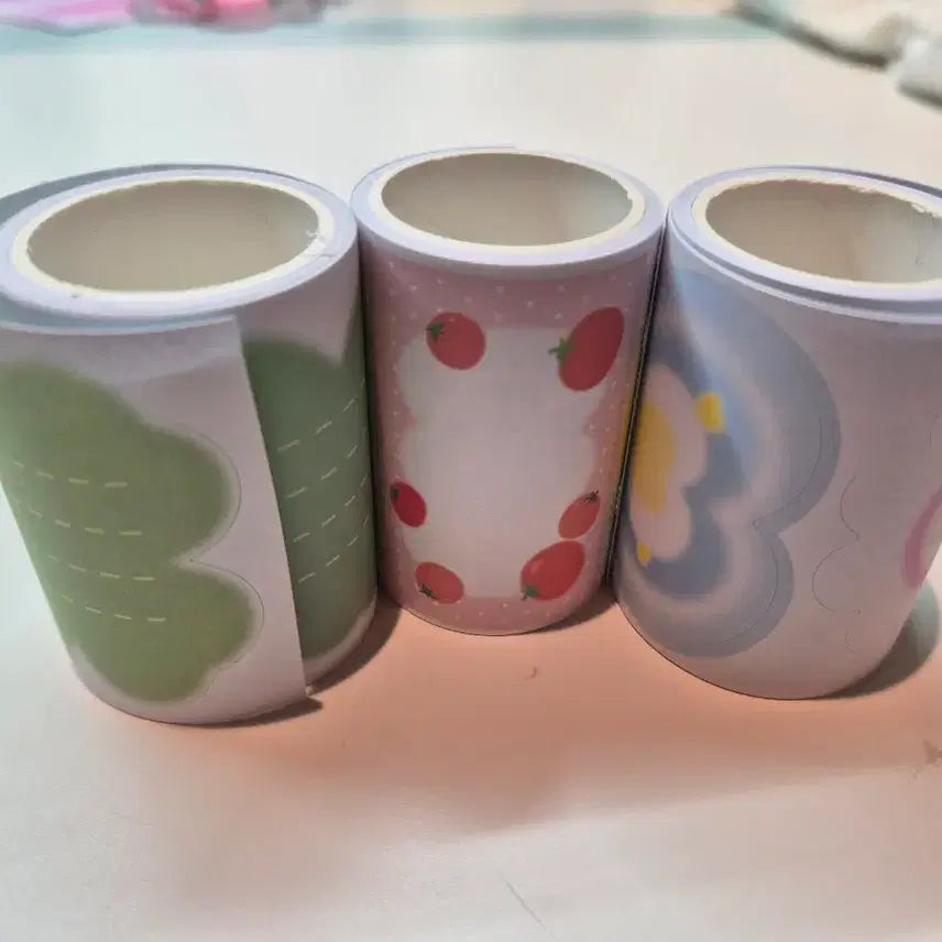 [BUNJANG] Daiso Deco Tape 3 Rolls Bundle Set / 다이소 모조지키스컷 3통 일괄