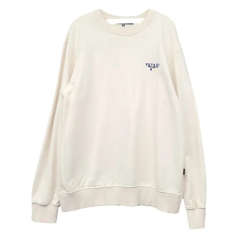 [BUNJANG] Veteze Cream Cotton 100% Minimal Basic Casual Sweatshirt / 베테제 크림 코튼 100% 미니멀 베이직 캐주얼 맨투맨 1