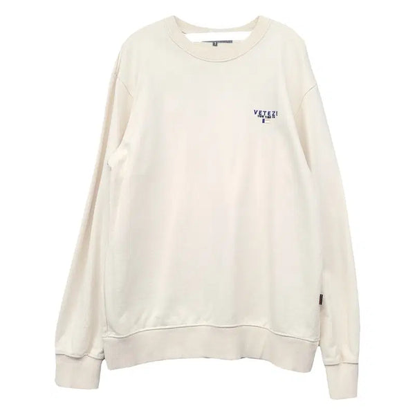 [BUNJANG] Veteze Cream Cotton 100% Minimal Basic Casual Sweatshirt / 베테제 크림 코튼 100% 미니멀 베이직 캐주얼 맨투맨 1