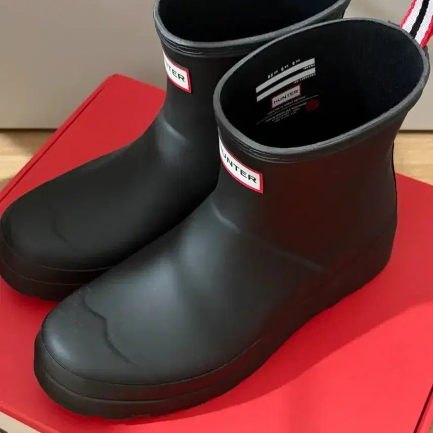[BUNJANG] Hunter Original Play Short Rain Boots - Black / 헌터 [WOMEN] 오리지날 플레이 숏 레인부츠 - 블랙 WFS2020RMABLK