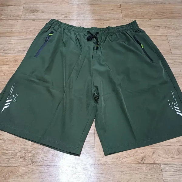 [BUNJANG] Extra Large Size Green Banded Shorts / 특대사이즈 밴딩 반바지