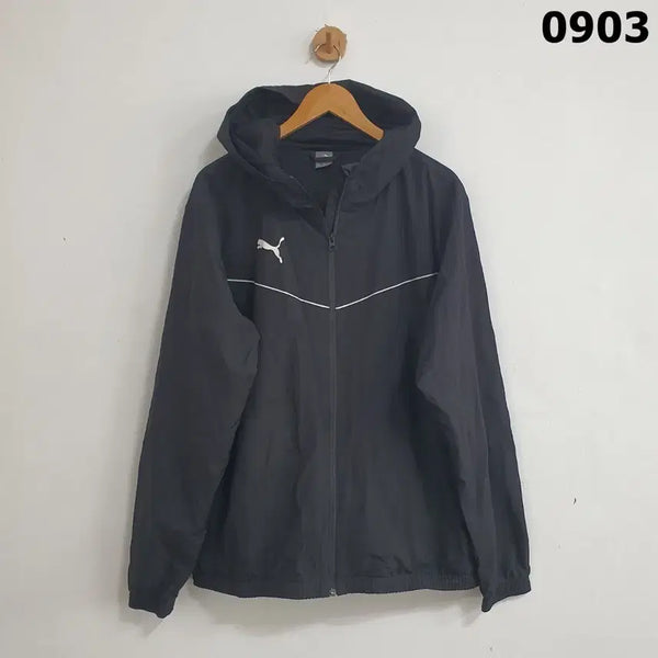 [BUNJANG] Puma Hooded Windbreaker Black XL / 푸마 후드 바람막이 검정색 xL