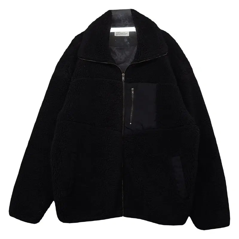 [BUNJANG] Partimento Black Dumble Boa Fleece Zip-up M / 파르티멘토 블랙 덤블 보아 플리스 스트릿 캐주얼 집업 M