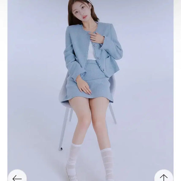 [BUNJANG] ROEM Tweed Set-up Two-piece Set / 새상품) 로엠 트위드 셋업 투피스