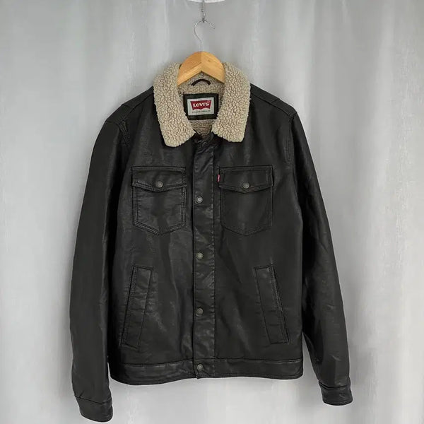 [BUNJANG] Levi's Sherpa Lined Faux Leather Jacket / 리바이스 쉐르파 레더 자켓/#4662
