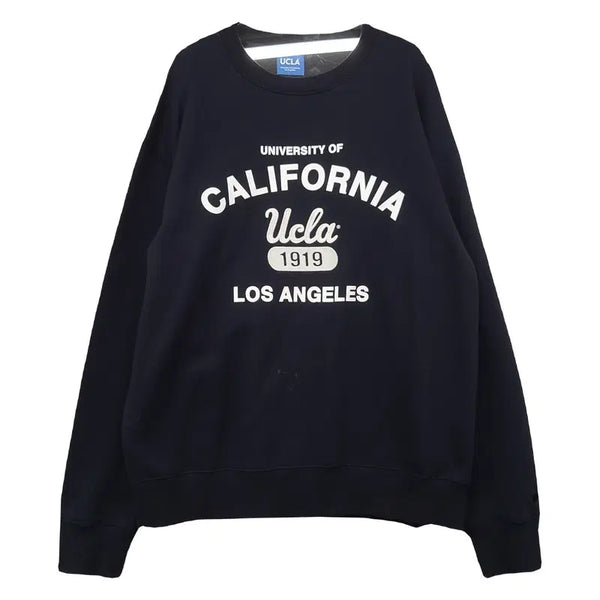 [BUNJANG] UCLA Black Cotton University Logo Oversized Casual Sweatshirt XL / UCLA 블랙 코튼 유니버시티 로고 오버핏 캐주얼 맨투맨 XL