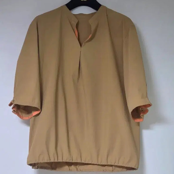 [BUNJANG] LATT by System Lining Banding Blouse (Orange Lining) / 한섬 래트바이티(래트) LATT 20 라이닝 밴딩 블라우스 (55)