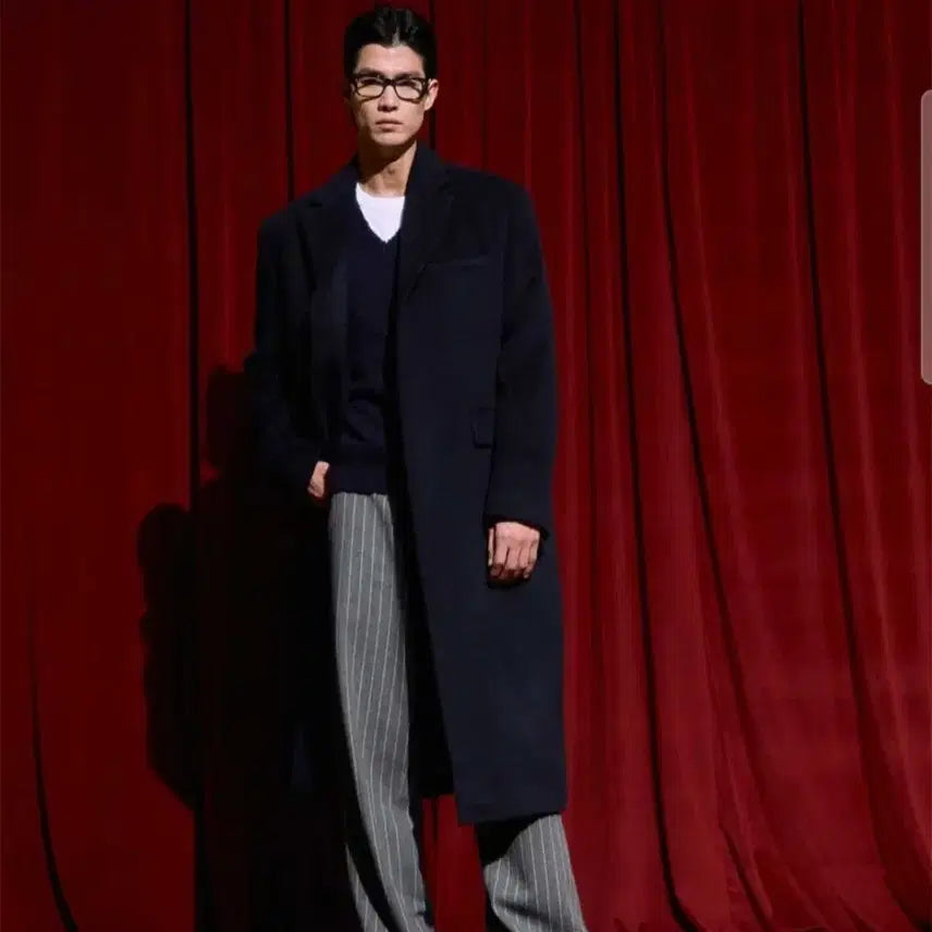 [BUNJANG] STU Navy Back Button Coat L / stu 네이비 백 버튼 코트 L 사이즈 팝니다.