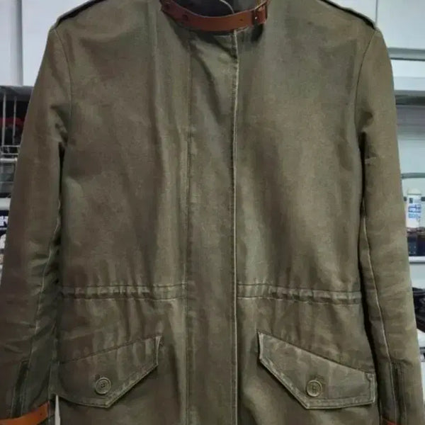 [BUNJANG] Lacoste Women's Khaki Fishtail Field Jacket / 라코스테 (여95)카키색 피쉬테일 야상 자켓