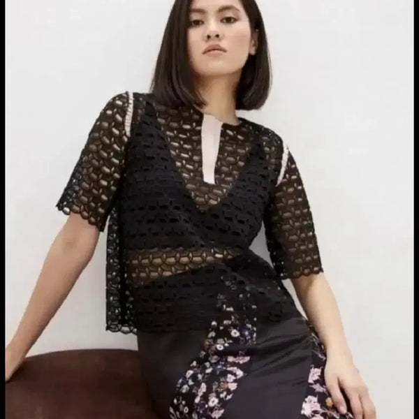[BUNJANG] Sandro Lace Blouse Size 1 / 산드로 블라우스 1사이즈