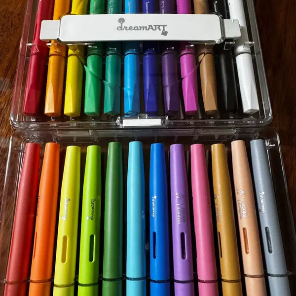 [BUNJANG] Marker Brush Pen Set (24 Colors) / 마커펜 마카브러시 붓펜 24색