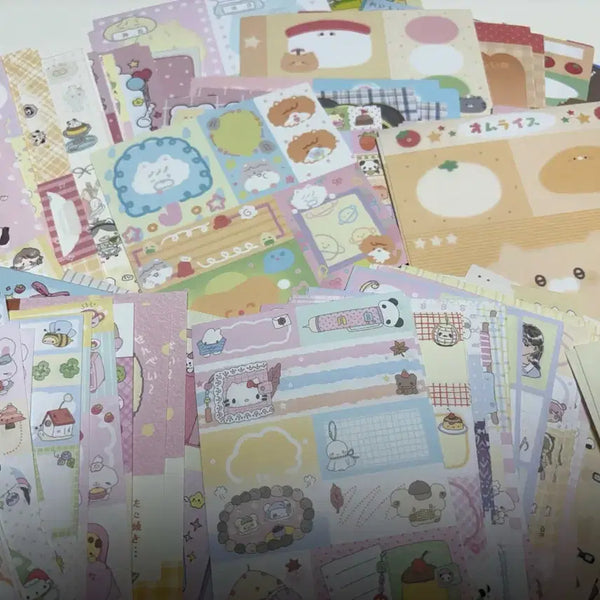 [BUNJANG] Assorted Memo Pad Set (approx. 60 designs) / 해외 작가님 떡메 약 60종