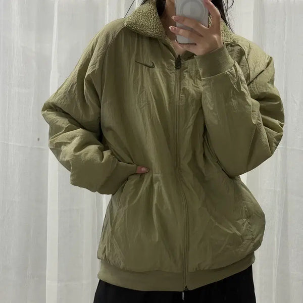 [BUNJANG] Nike Reversible Jacket Khaki XL / 나이키 양면 자켓 카키 XL