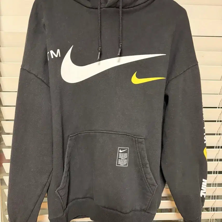 [BUNJANG] Nike Multi Logo Hoodie Black L / 나이키 멀티 로고 후드티 블랙 L