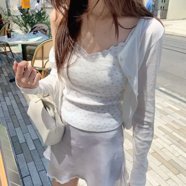 [BUNJANG] Vegetable Daisy Floral Sleeveless Top - Ivory (New) / (새상품) vegetable 베지터블 데이지 플로럴 슬리브리스