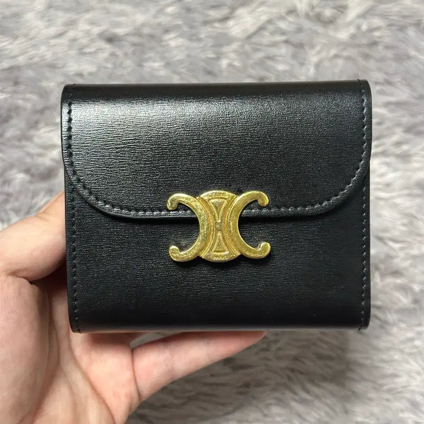 [BUNJANG] Celine Triomphe Wallet Black / [정품 OS] 셀린느 트리옹프 반지갑 블랙