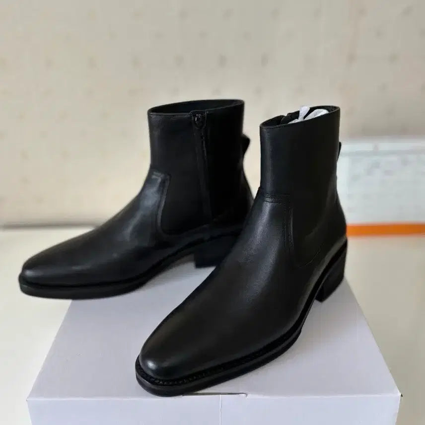 [BUNJANG] System Homme Paris Collection Leather Ankle Boots / (새상품)시스템옴므 파리컬렉션 소가죽 레더 앵클 부츠 41사이즈(260~265)