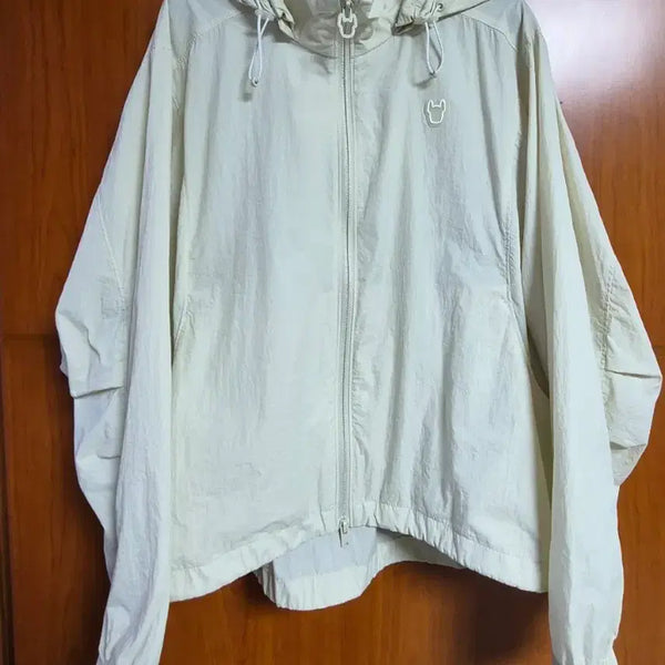 [BUNJANG] Life Work Hooded Windbreaker Jacket Beige / 가격내림) 라이프워크 후드 바람막이 자켓
