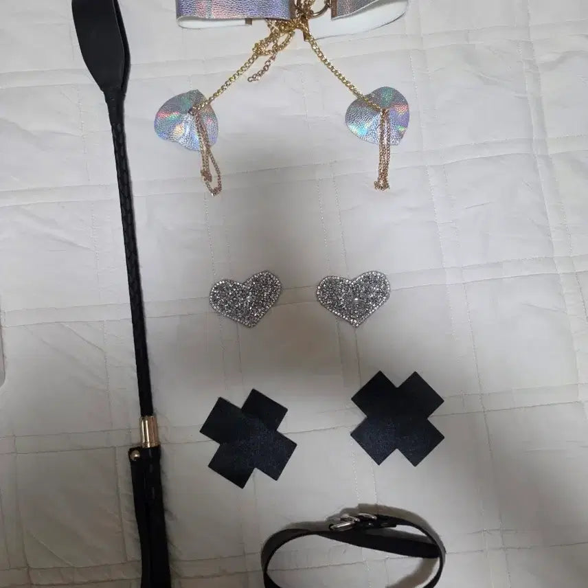 [BUNJANG] Nipple Cover Choker Set - 6 Piece Bundle / 니플커버 초커 세트 4종 일괄