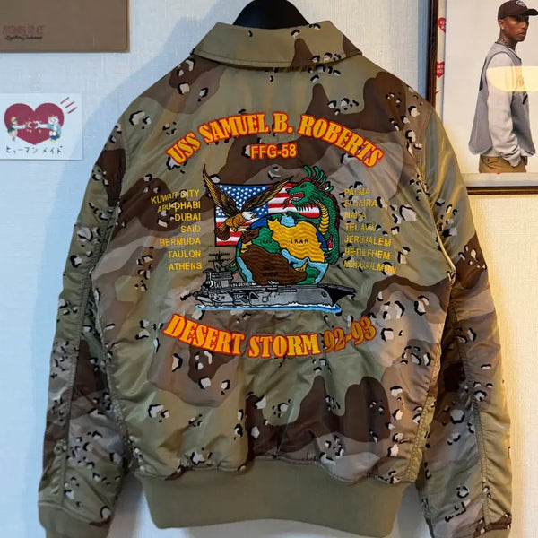 [BUNJANG] Alpha Industries CWU 45P "Choco Chip Camo" Flight Jacket / 알파인더스트리 cwu 45p 초코칩 카모 플라이트 자켓
