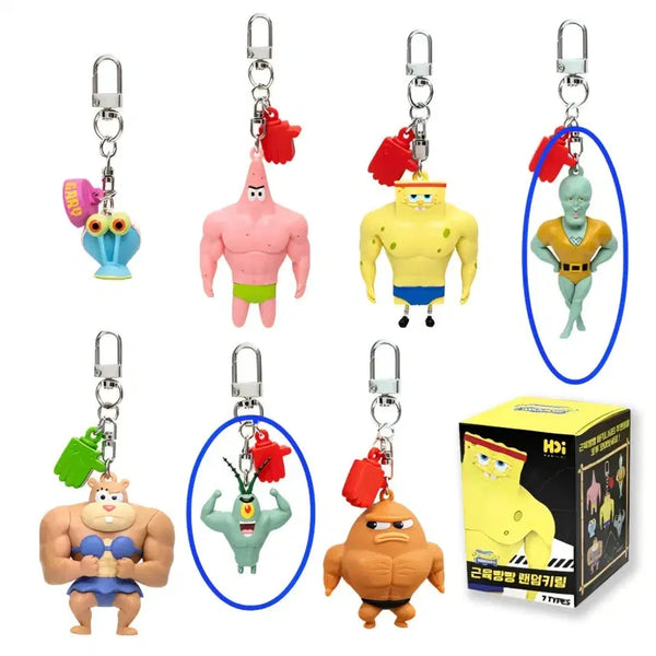 [BUNJANG] SpongeBob Muscle Sponges Keychain / 스폰지밥 근육빵빵 키링
