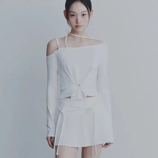 [BUNJANG] Pain Or Pleasure Ruby Hook Long Sleeve White / 페인오어플레져 루비 후크 롱슬리브 화이트