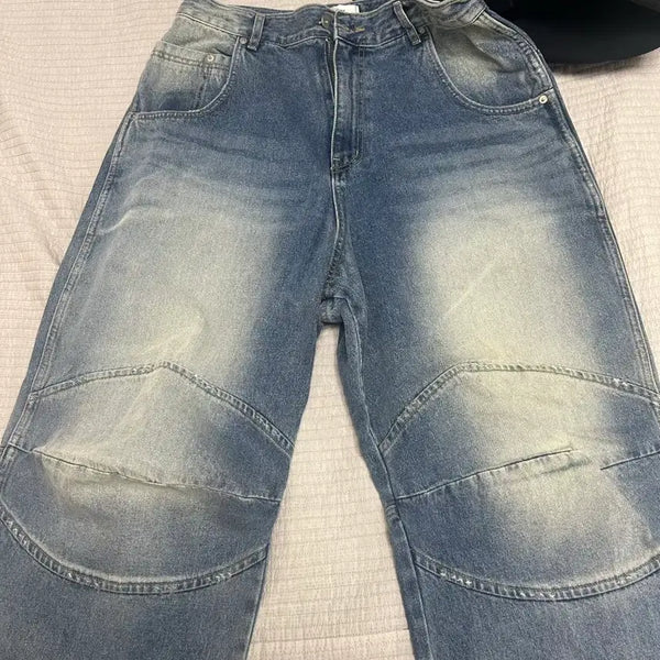 [BUNJANG] MJDI 3D Denim Pants Blue / 엠제이디 3D 니 데님 팬츠 블루