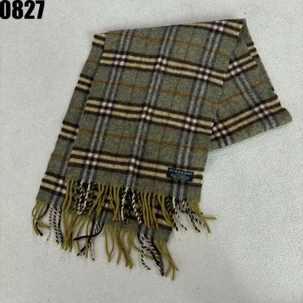 [BUNJANG] Burberry Check Scarf Green / 버버리 체크 머플러 그린