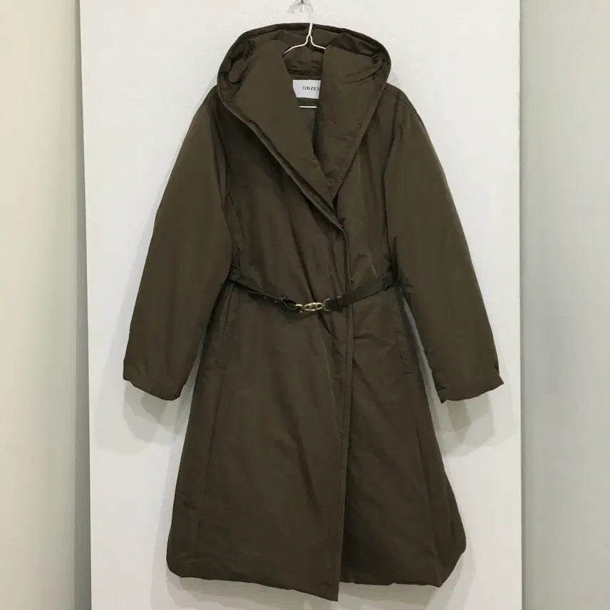 [BUNJANG] 24 Objet Belted Hooded Goose Long Padding 55 / 24 오브제 벨티드 후드 구스 롱패딩 55