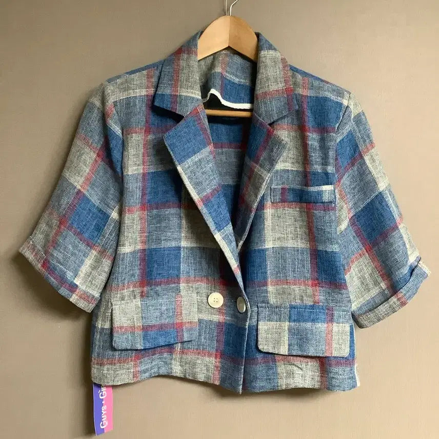 [BUNJANG] Urban Check Short Sleeve Jacket / (새상품) 어반체크자켓 반팔자켓 여름자켓