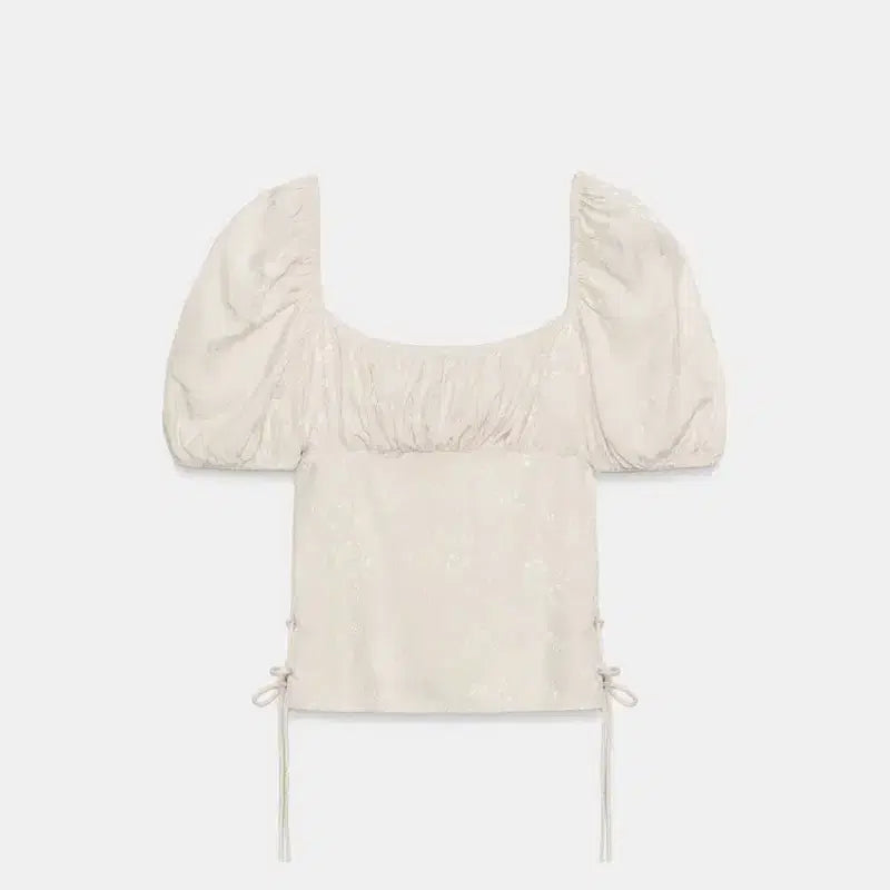 [BUNJANG] ZARA Jacquard Cross Strap Top / 자라 자카드 크로스 스트랩 탑